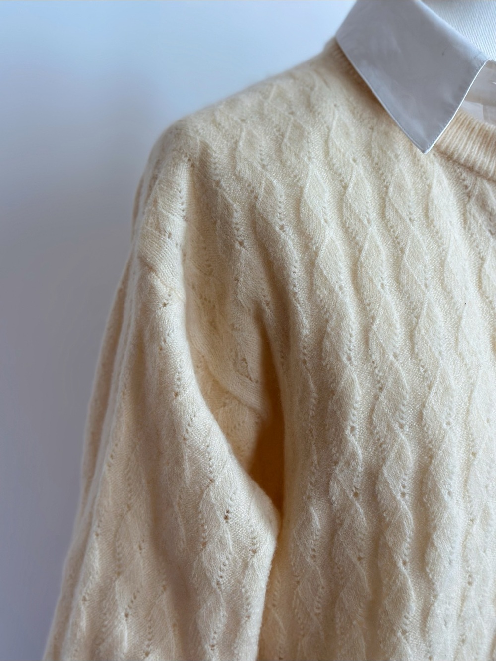 J.Crew Like New Soft Wool Blend Textured Knit Cardigan Women’s XS Cream - Picture 6 of 12